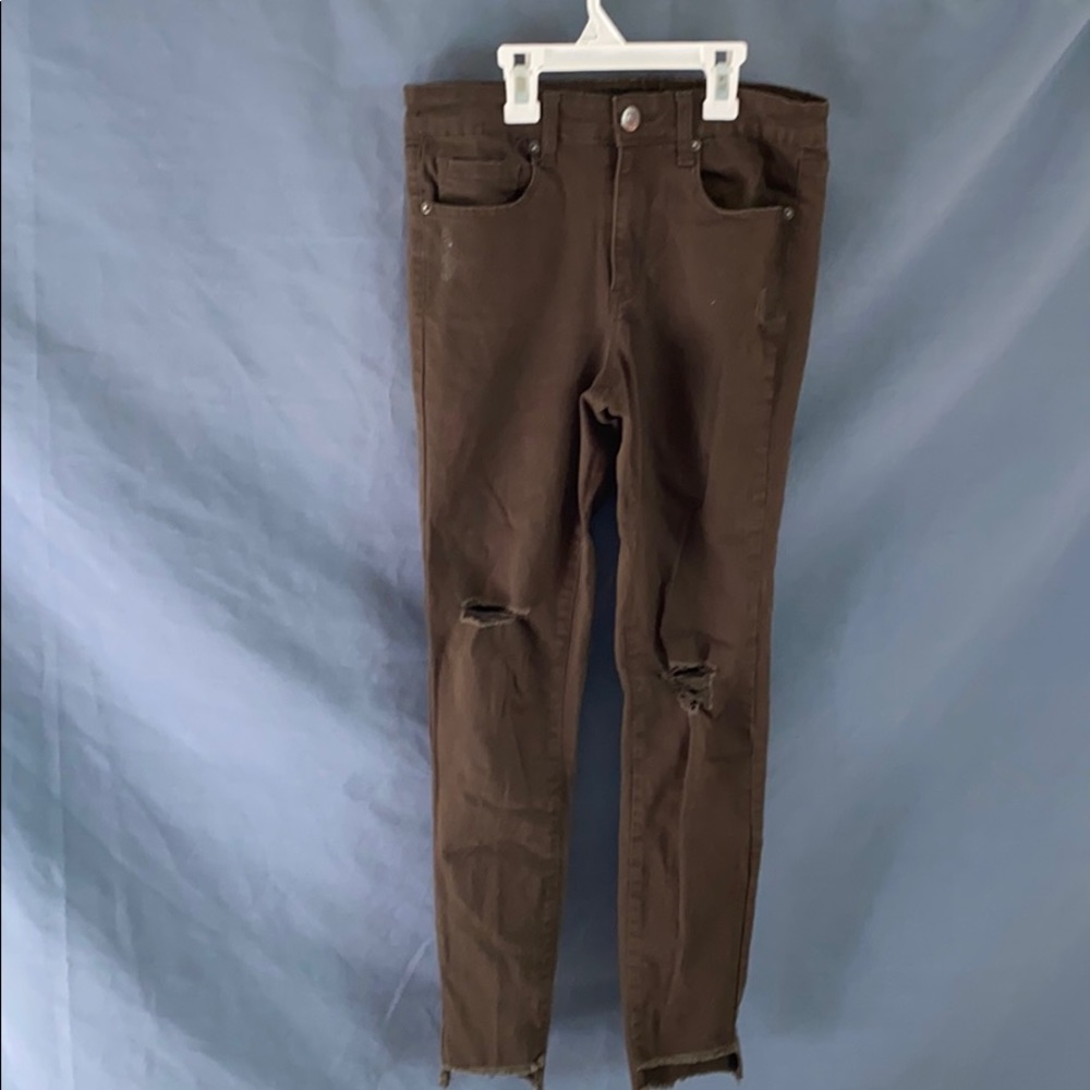 High waisted brown Aeropostale jeggings